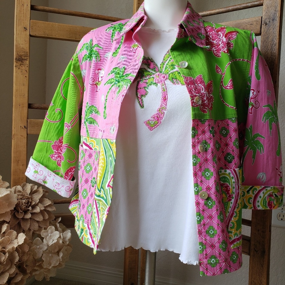 Vanity Collection colorful jacket and shirt set